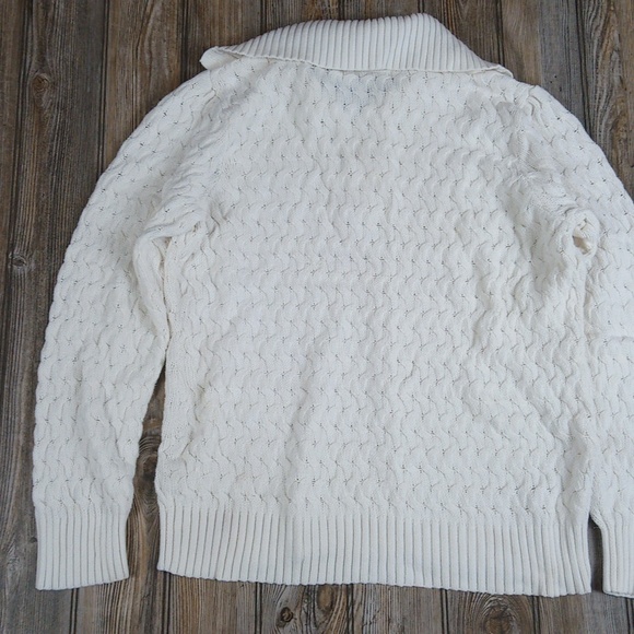 Liz Claiborne Knit Quarter Button Long Sleeve Sweater Top - Picture 8 of 9